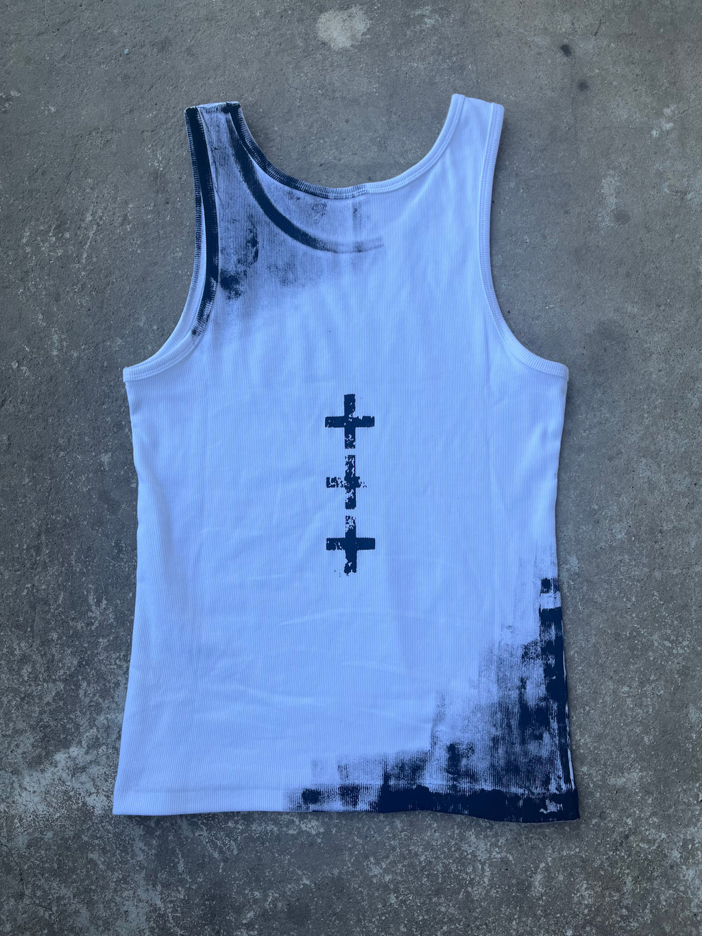 Printed White techno top Ss/26