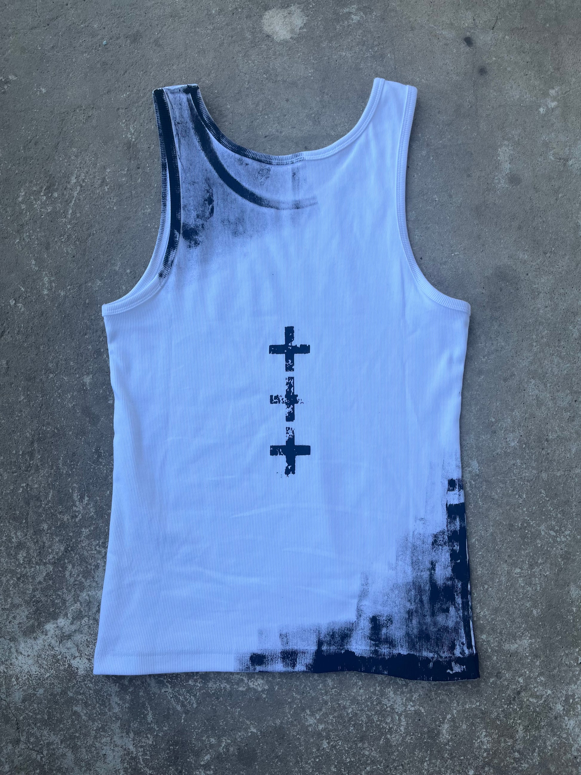 Printed White techno top Ss/26