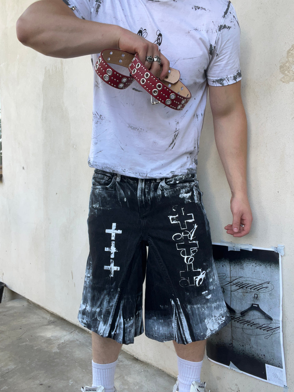 Printed Black jorts SS/26