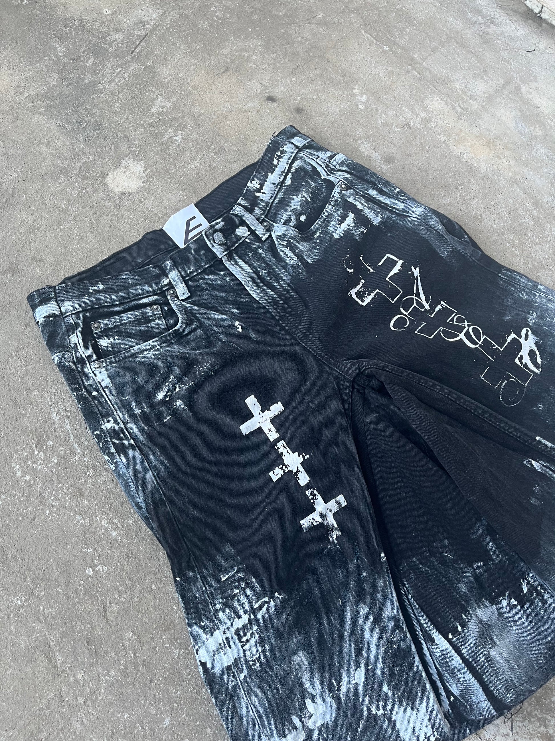 Printed Black jorts SS/26
