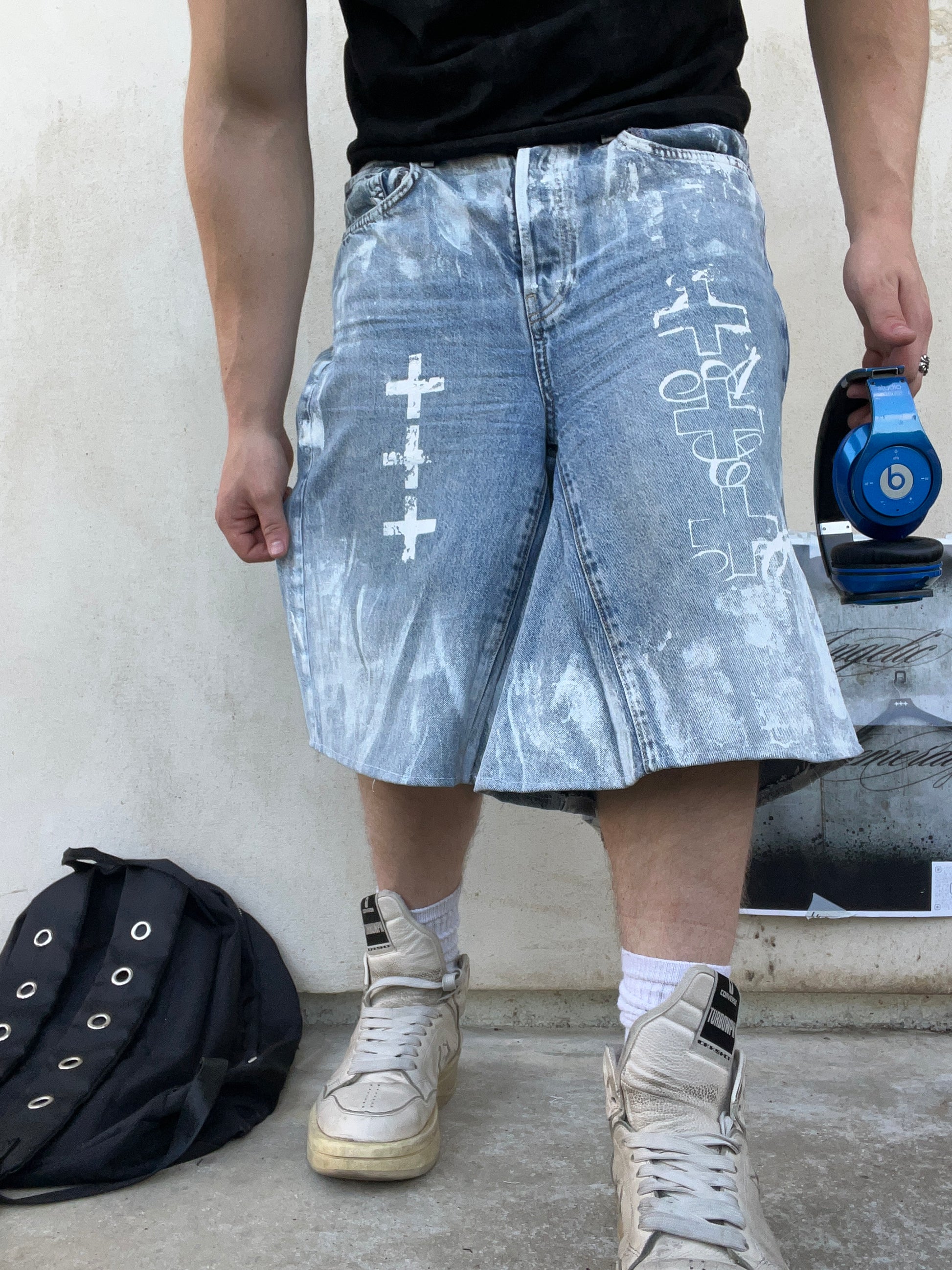 Printed BabyBlue jorts SS/26