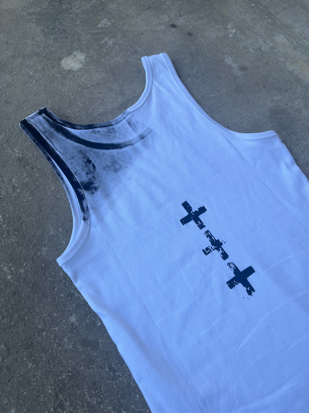 Printed White techno top Ss/26