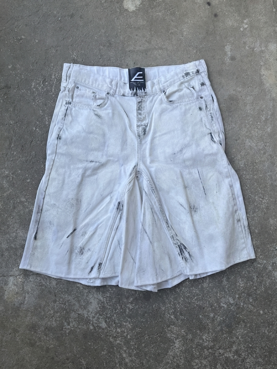 White wax jorts SS/26