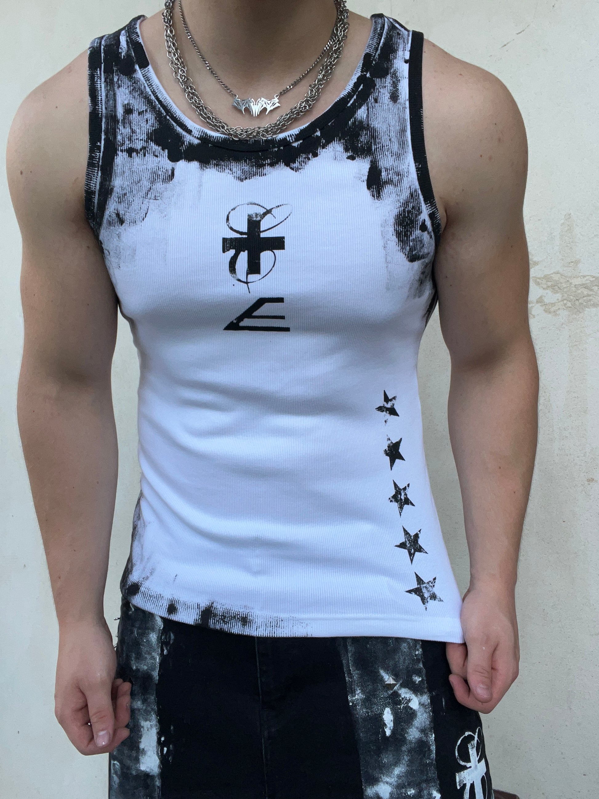 Printed White top Ss/26
