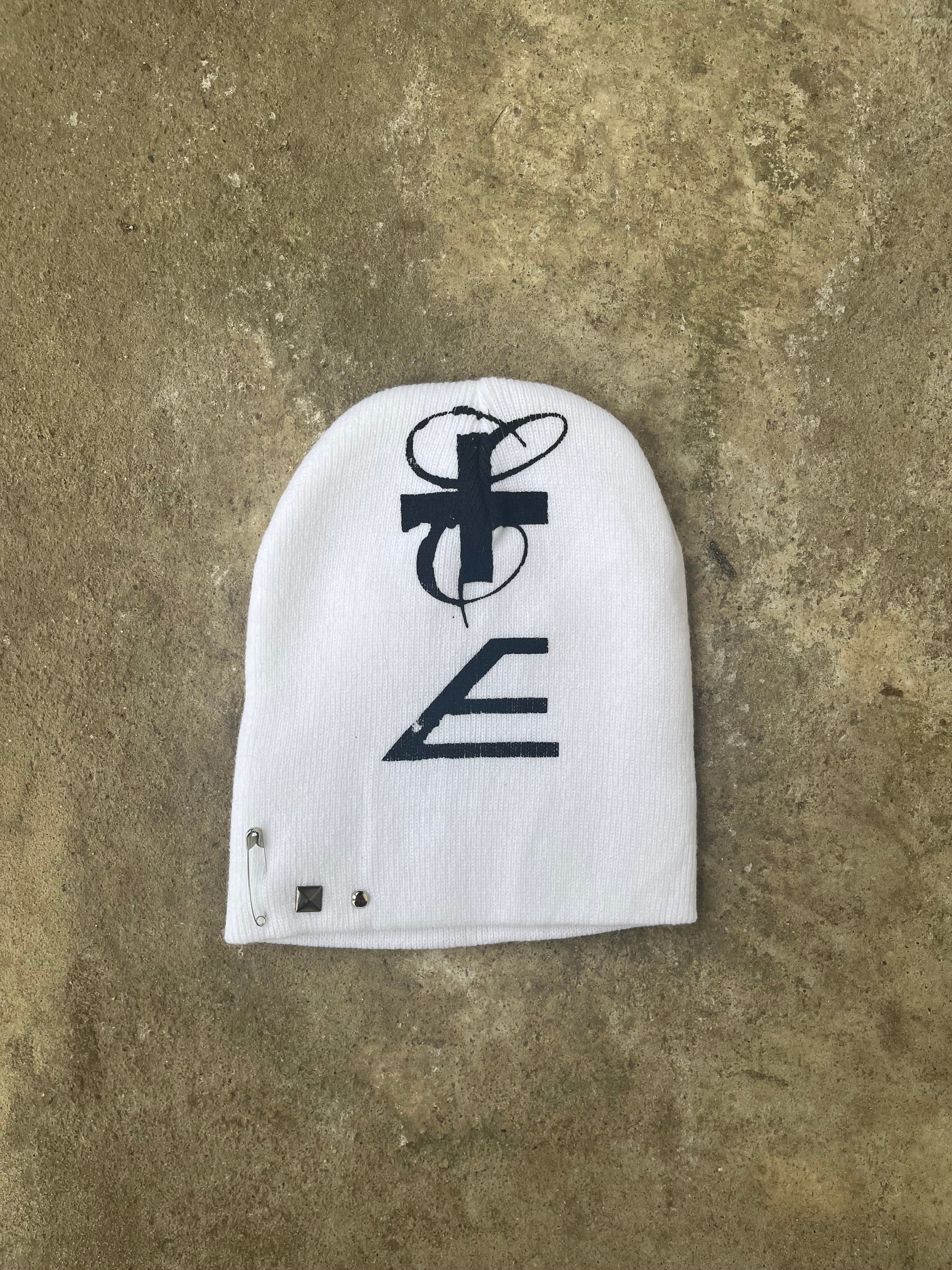 PrintedBeanie (White&Black)