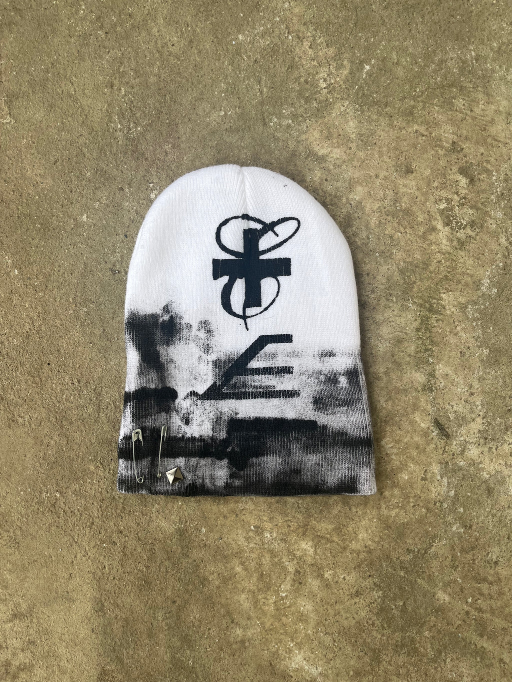 PrintedBeanie (White&Black)