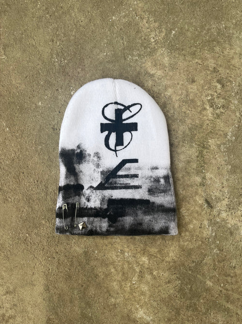 PrintedBeanie (White&Black)