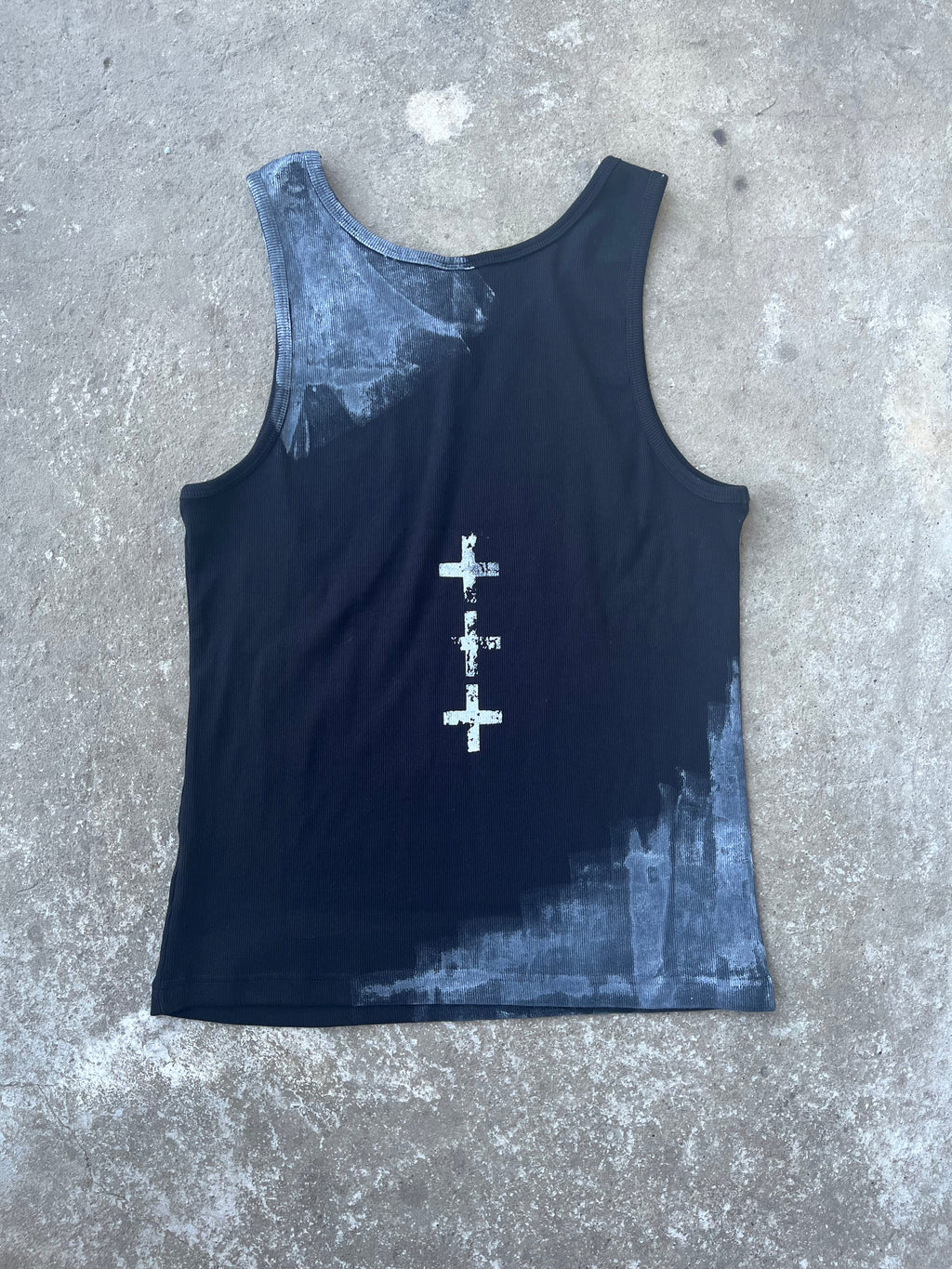 Printed black top Ss/26