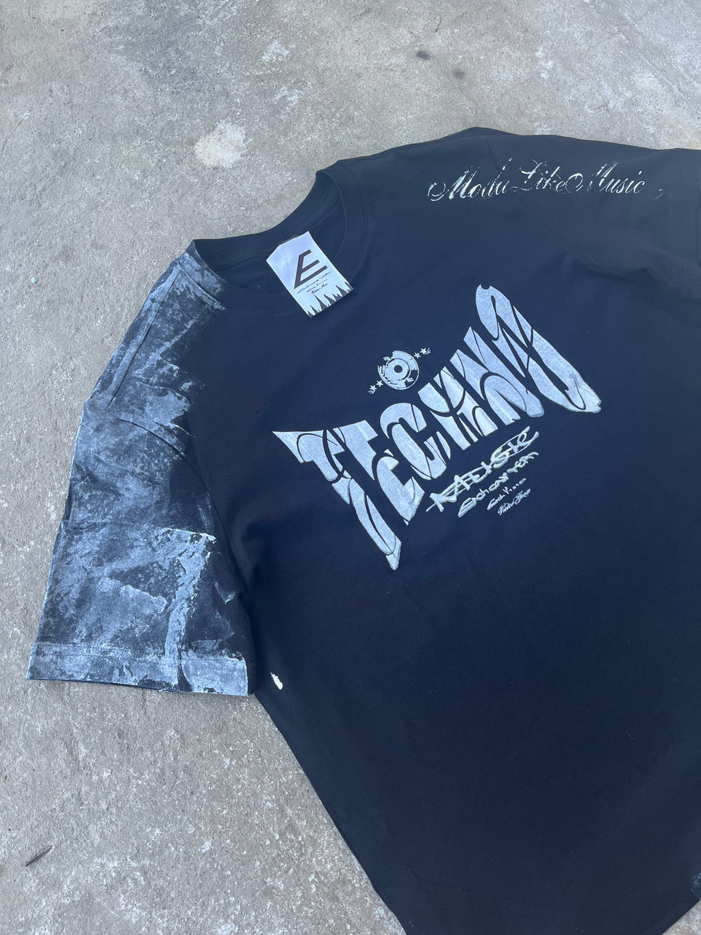 Printed Black Techno tshirt Ss/26
