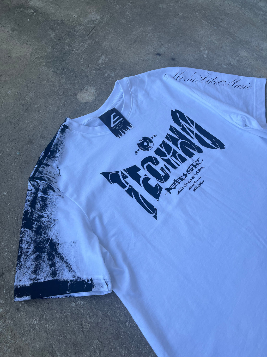 Printed White techno tshirt Ss/26