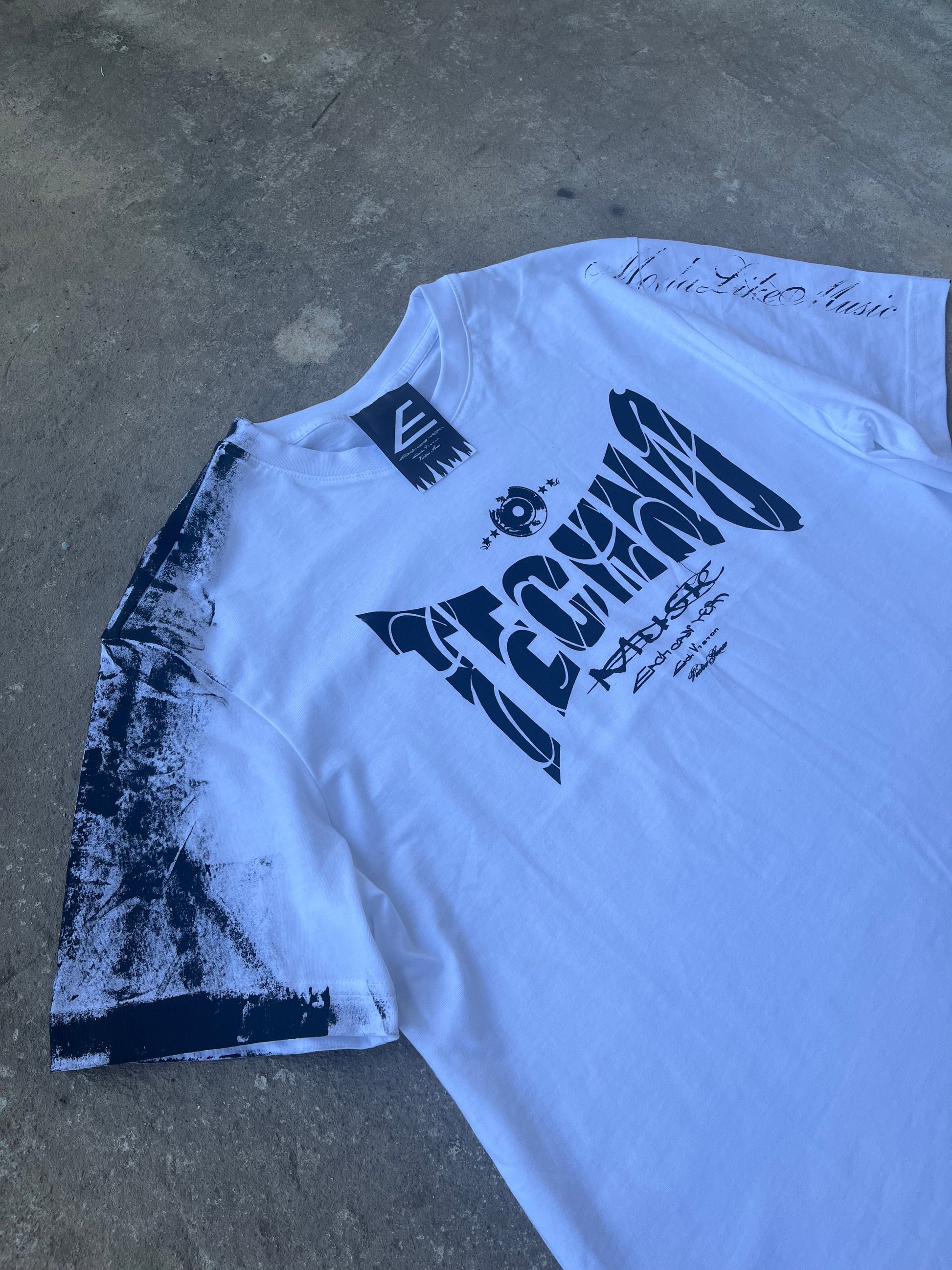 Printed White techno tshirt Ss/26