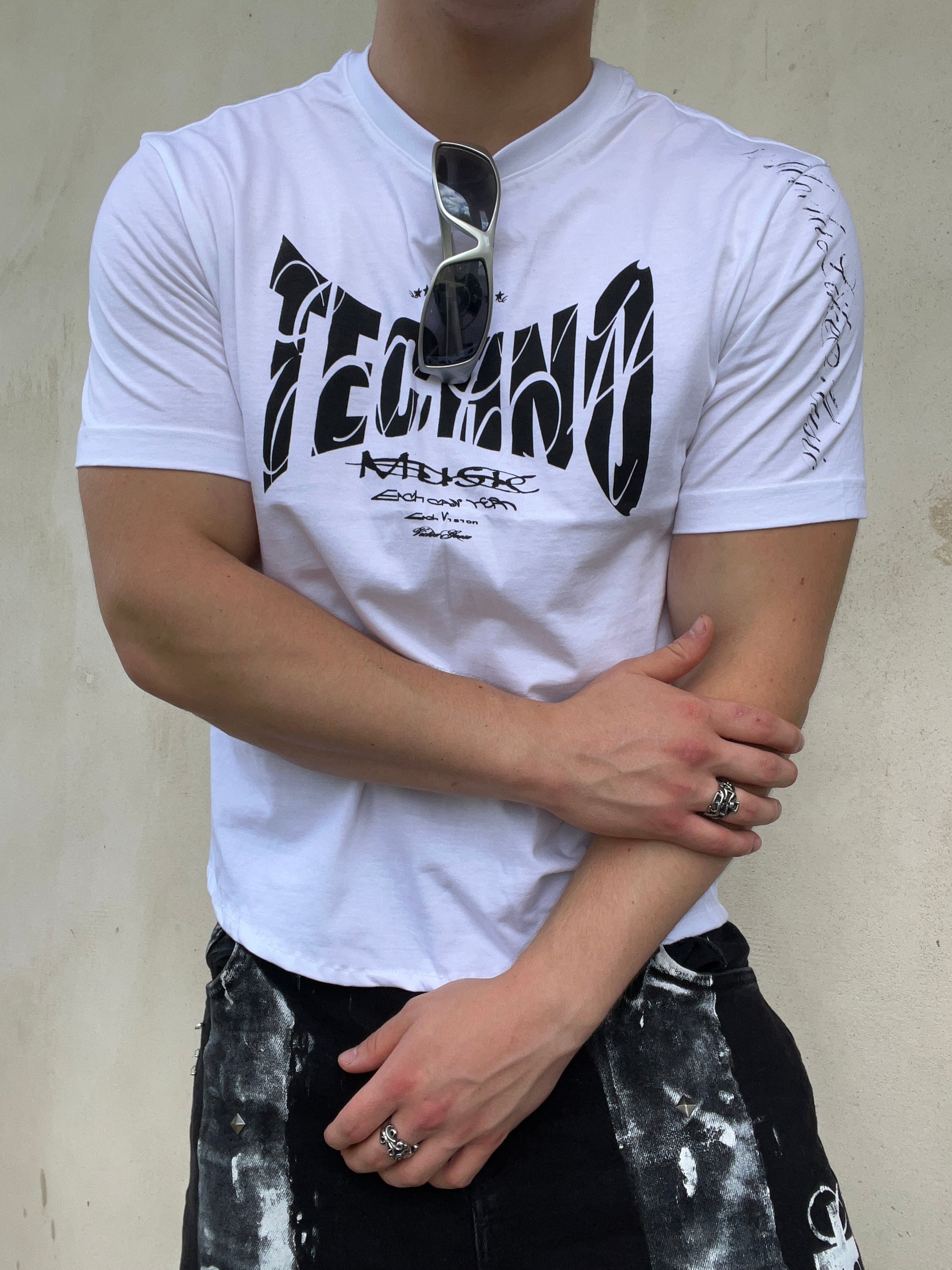 Techno White tshirt Ss/26