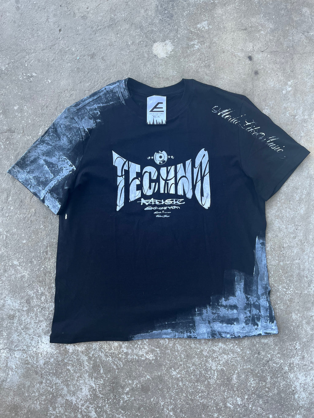 Printed Black Techno tshirt Ss/26