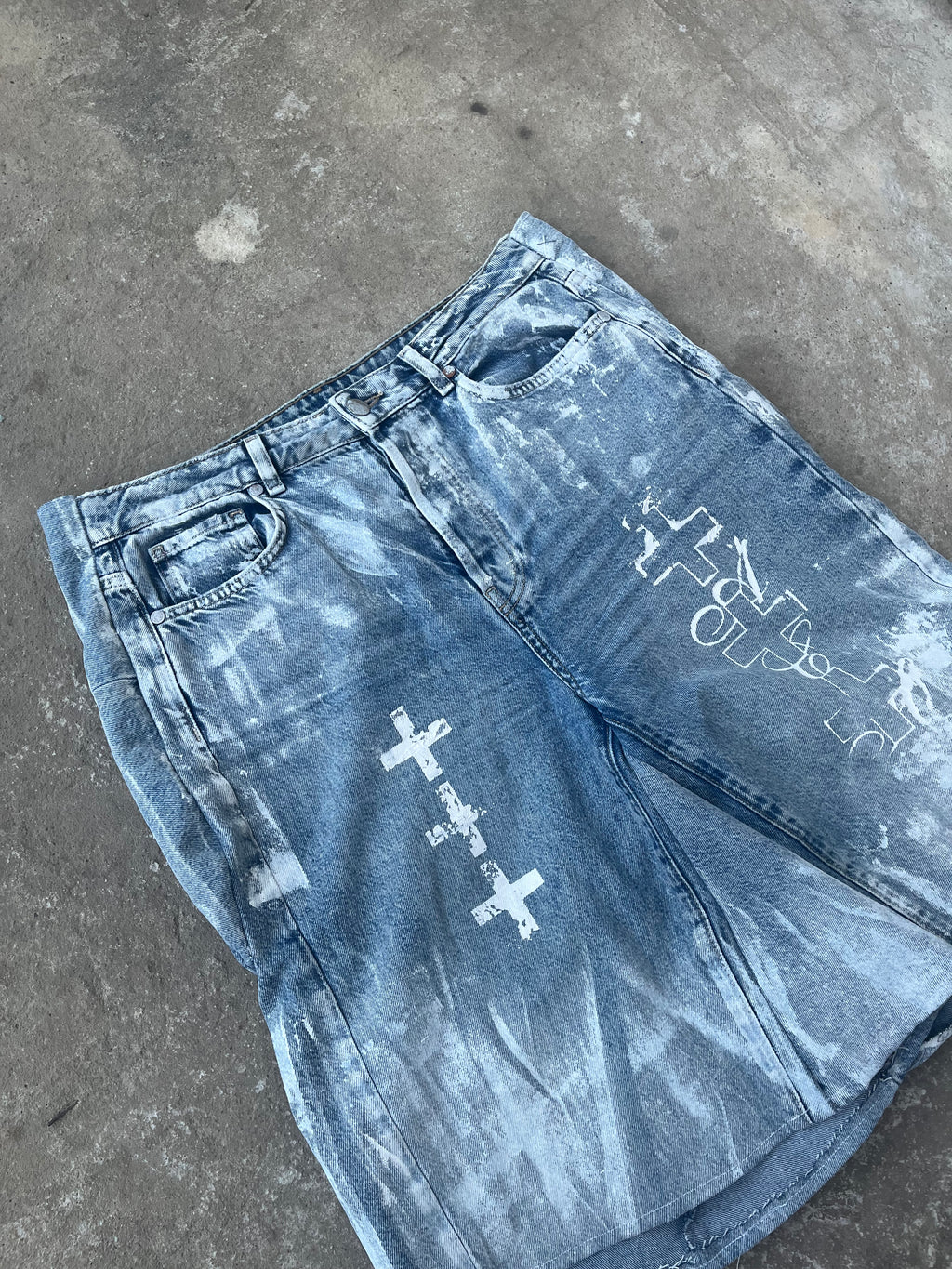 Printed BabyBlue jorts SS/26