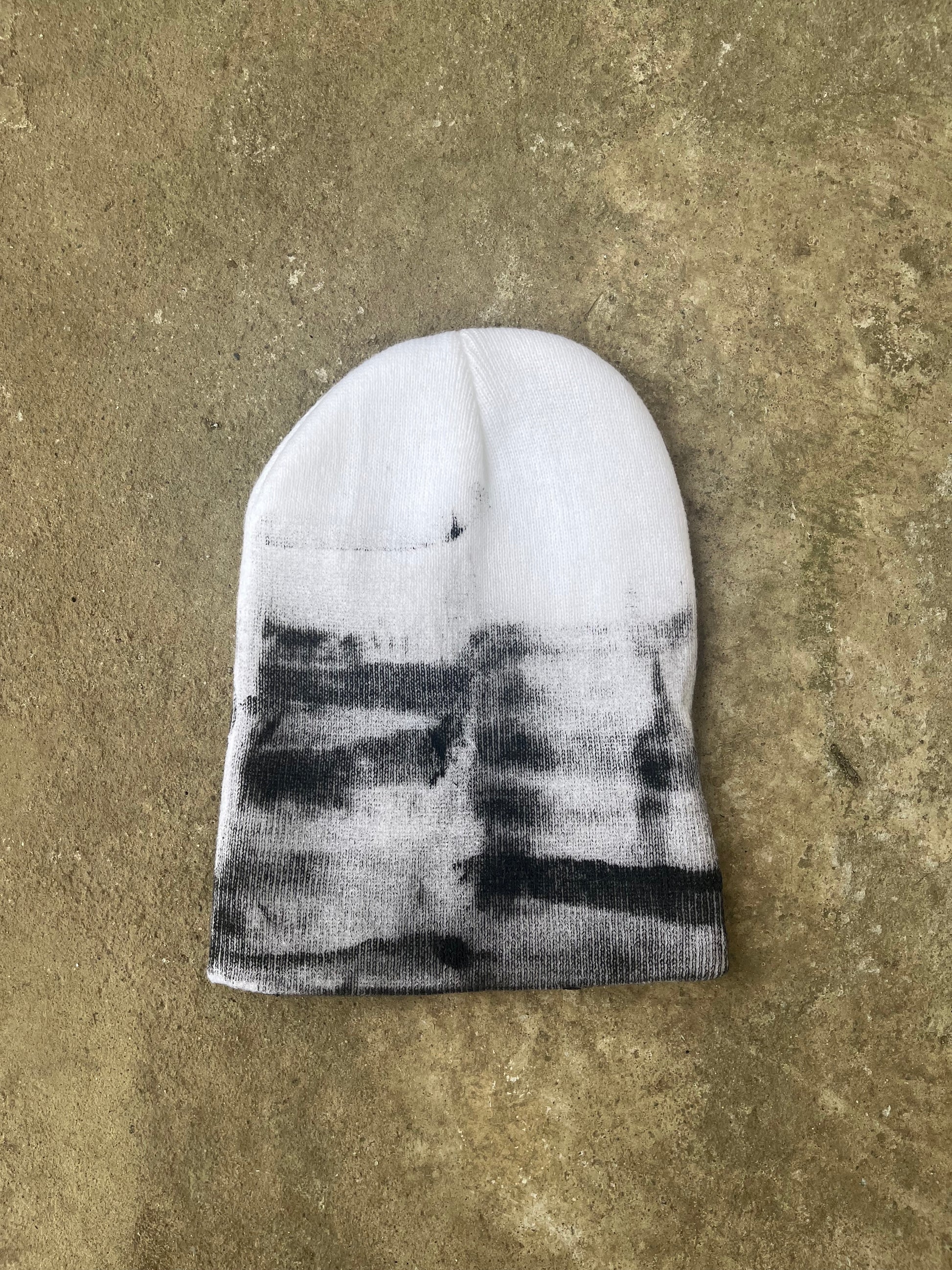 PrintedBeanie (White&Black)