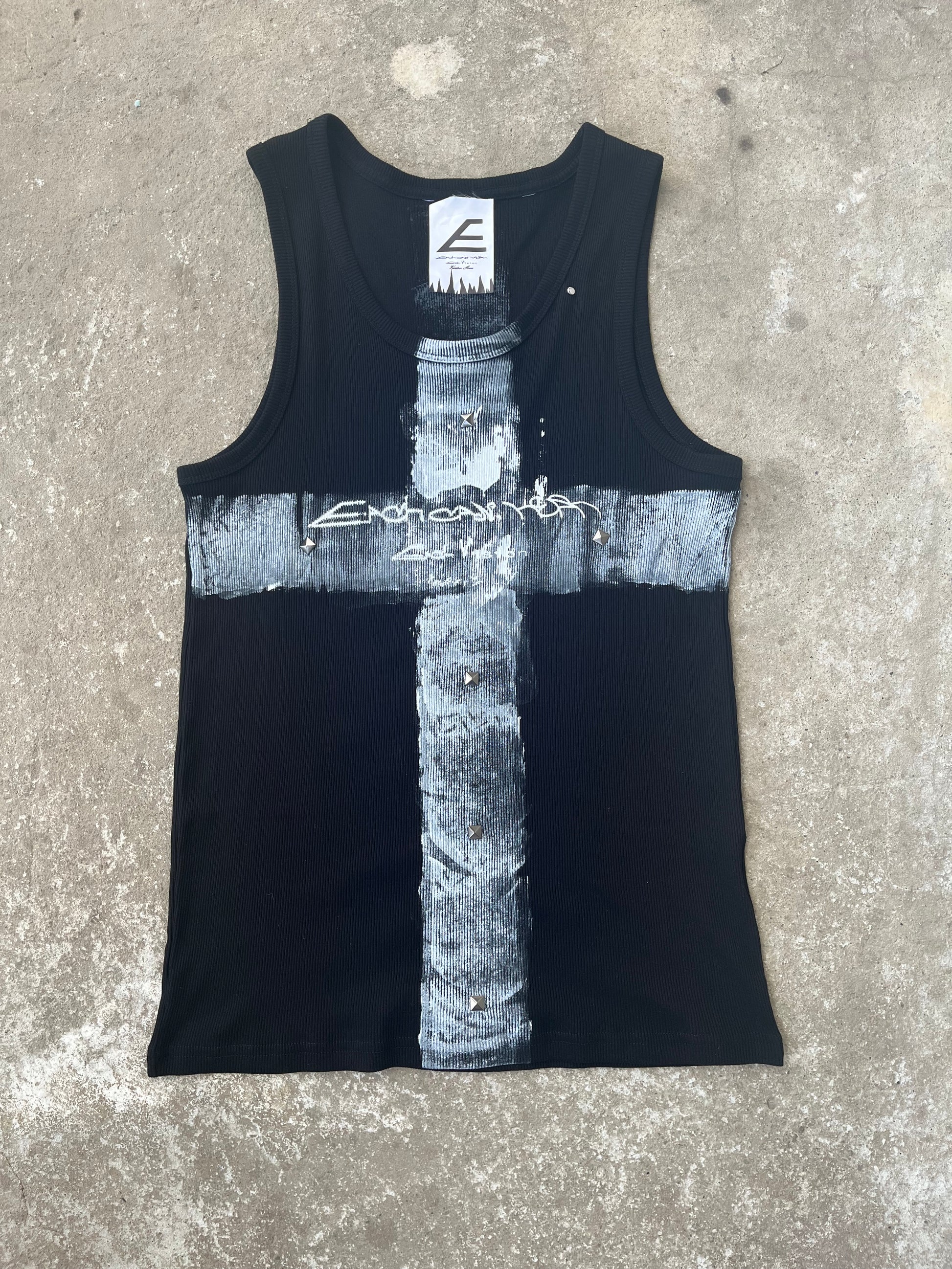 Printed Black top Ss/26