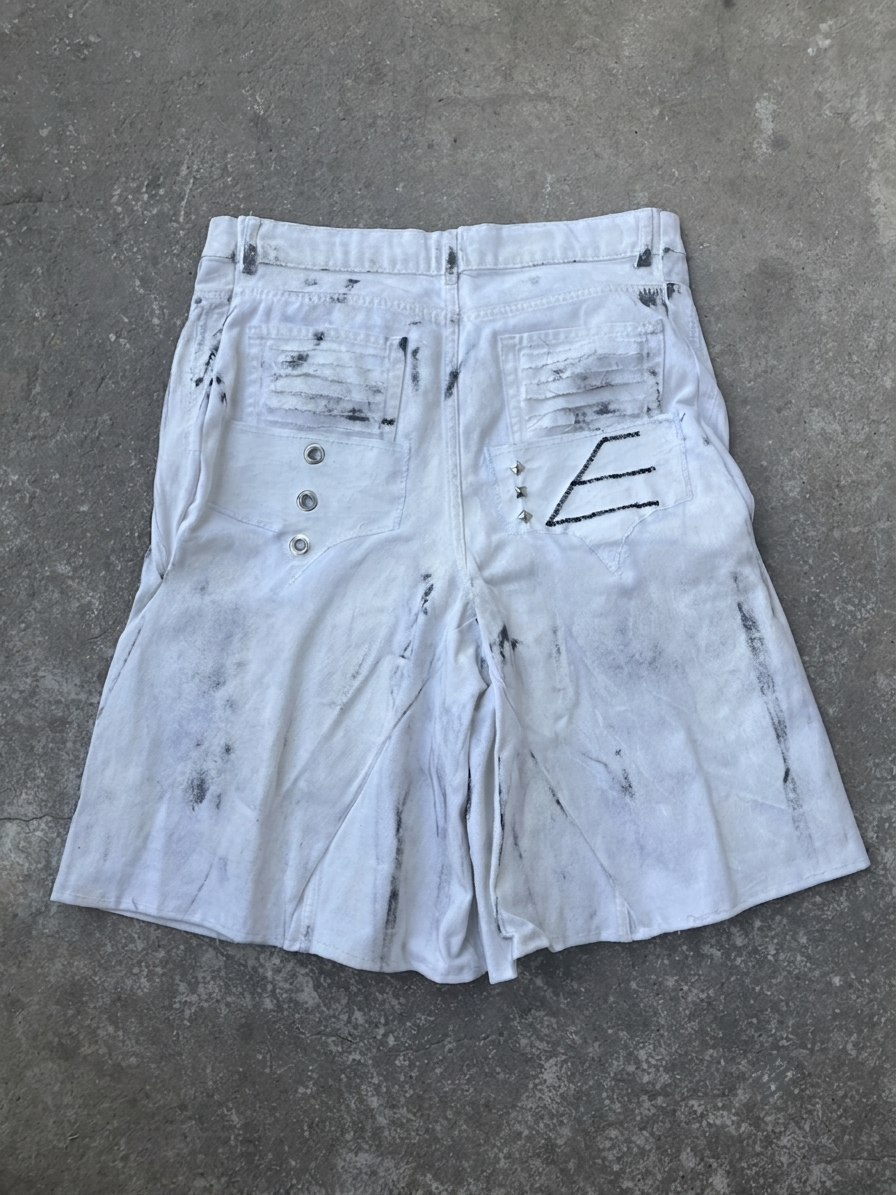 White wax jorts SS/26