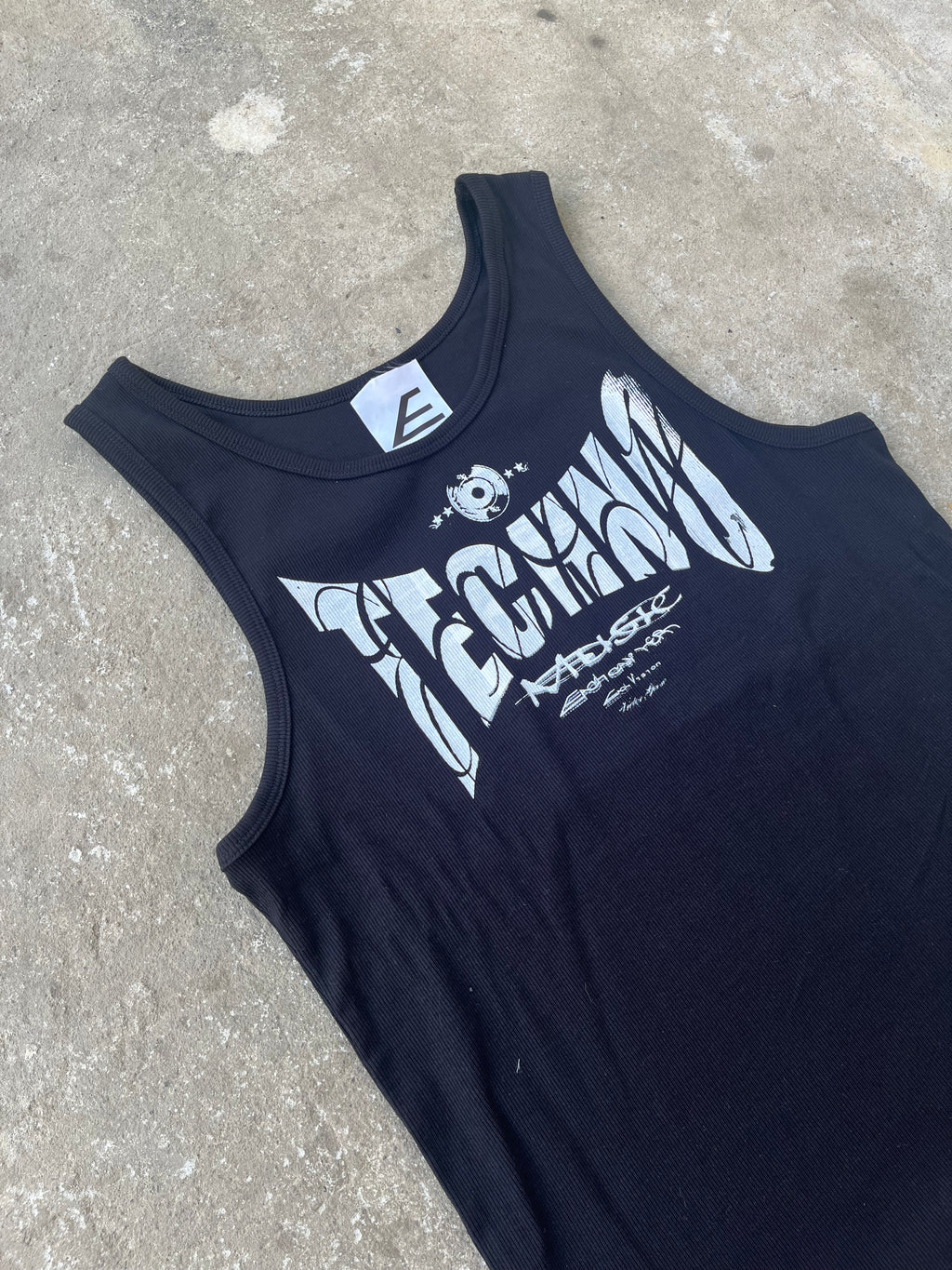 Black techno top SS/26