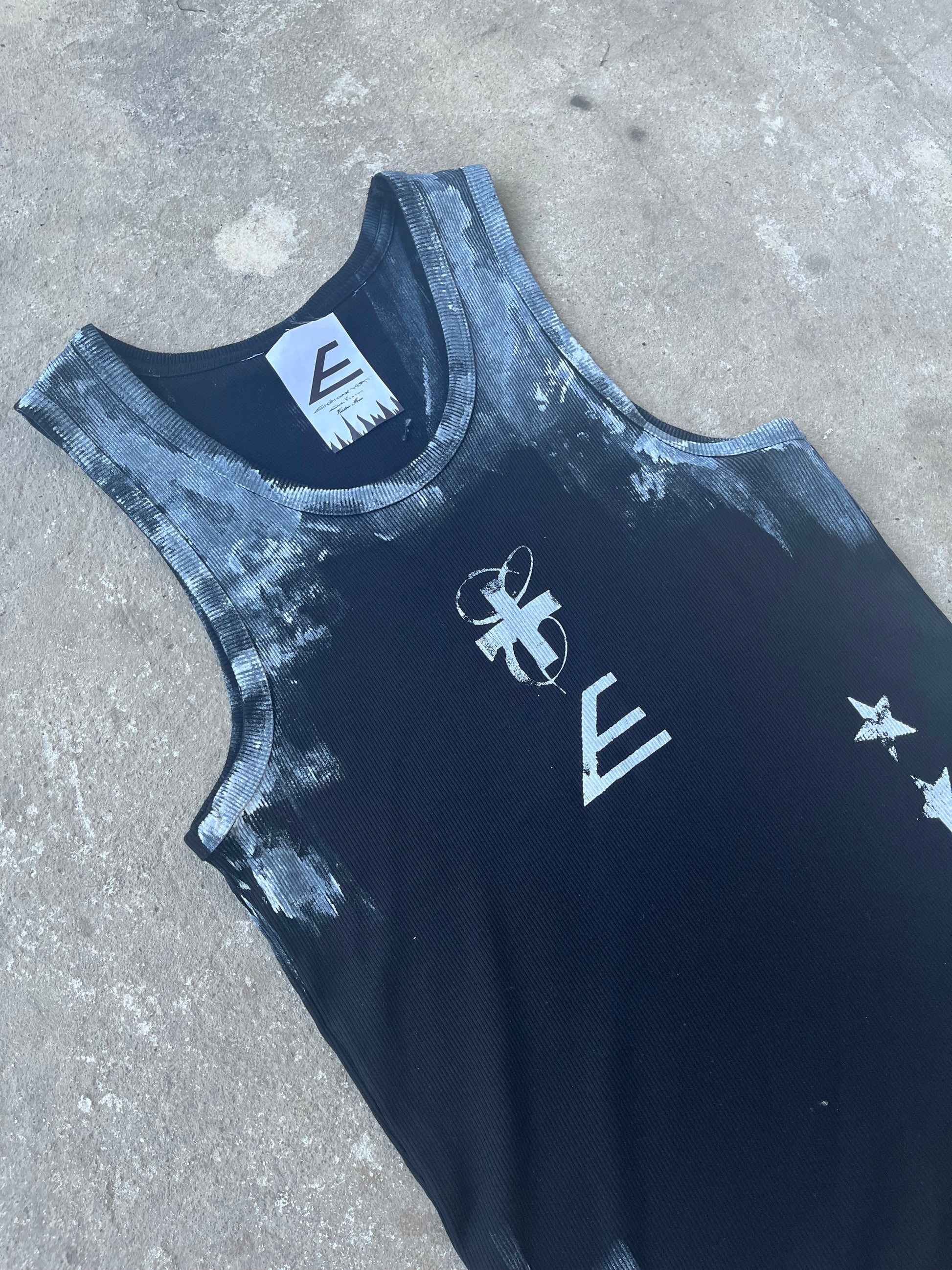 Printed Black top Ss/26