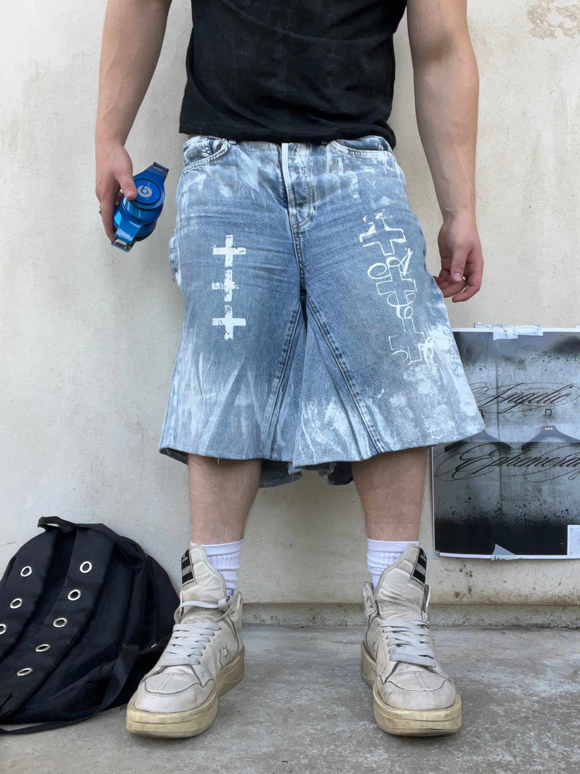 Printed BabyBlue jorts SS/26