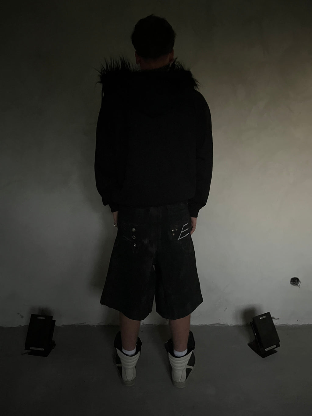 S/S 25 PrintedDenimJorts (Black)