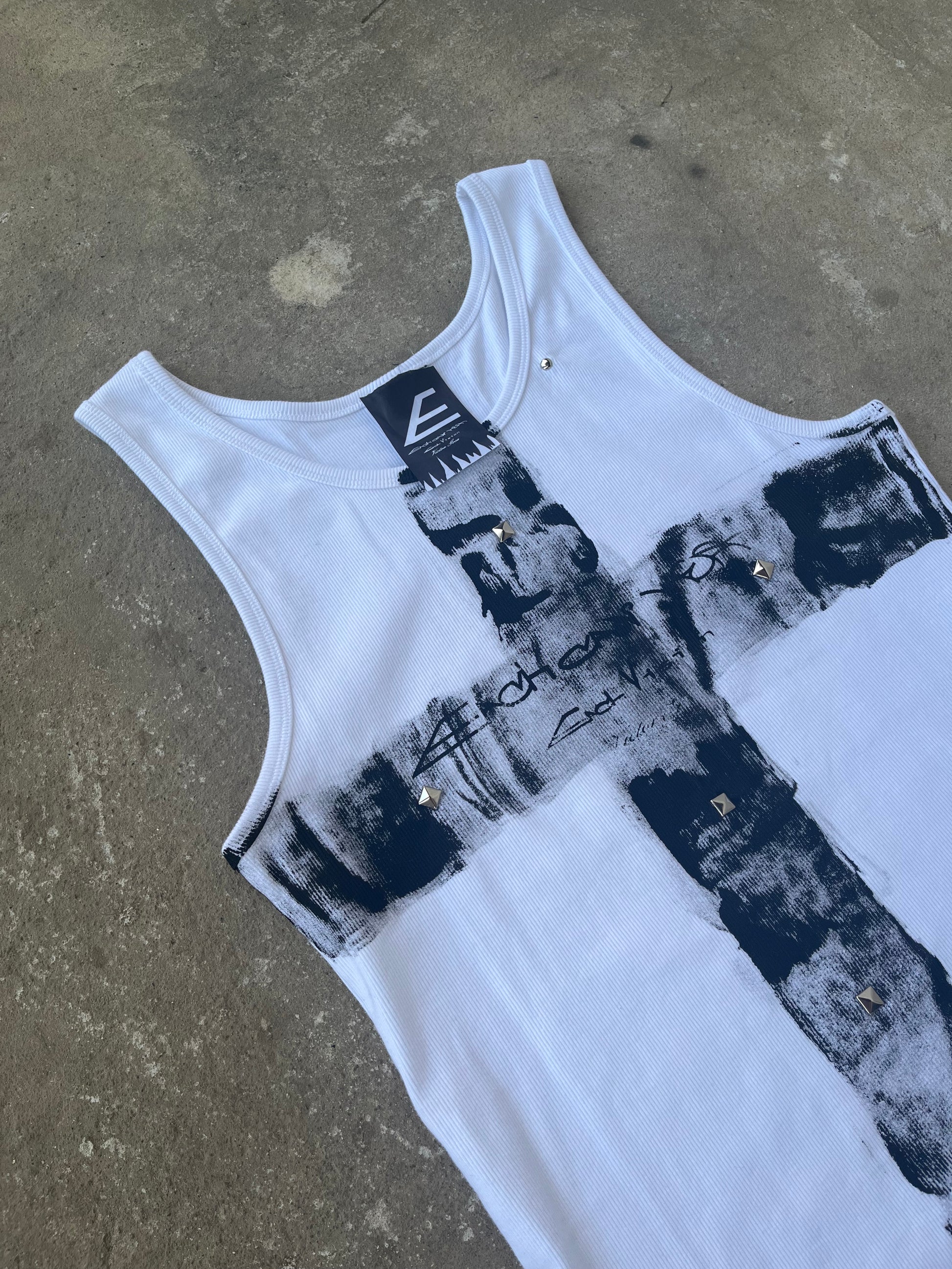Printed White top Ss/26