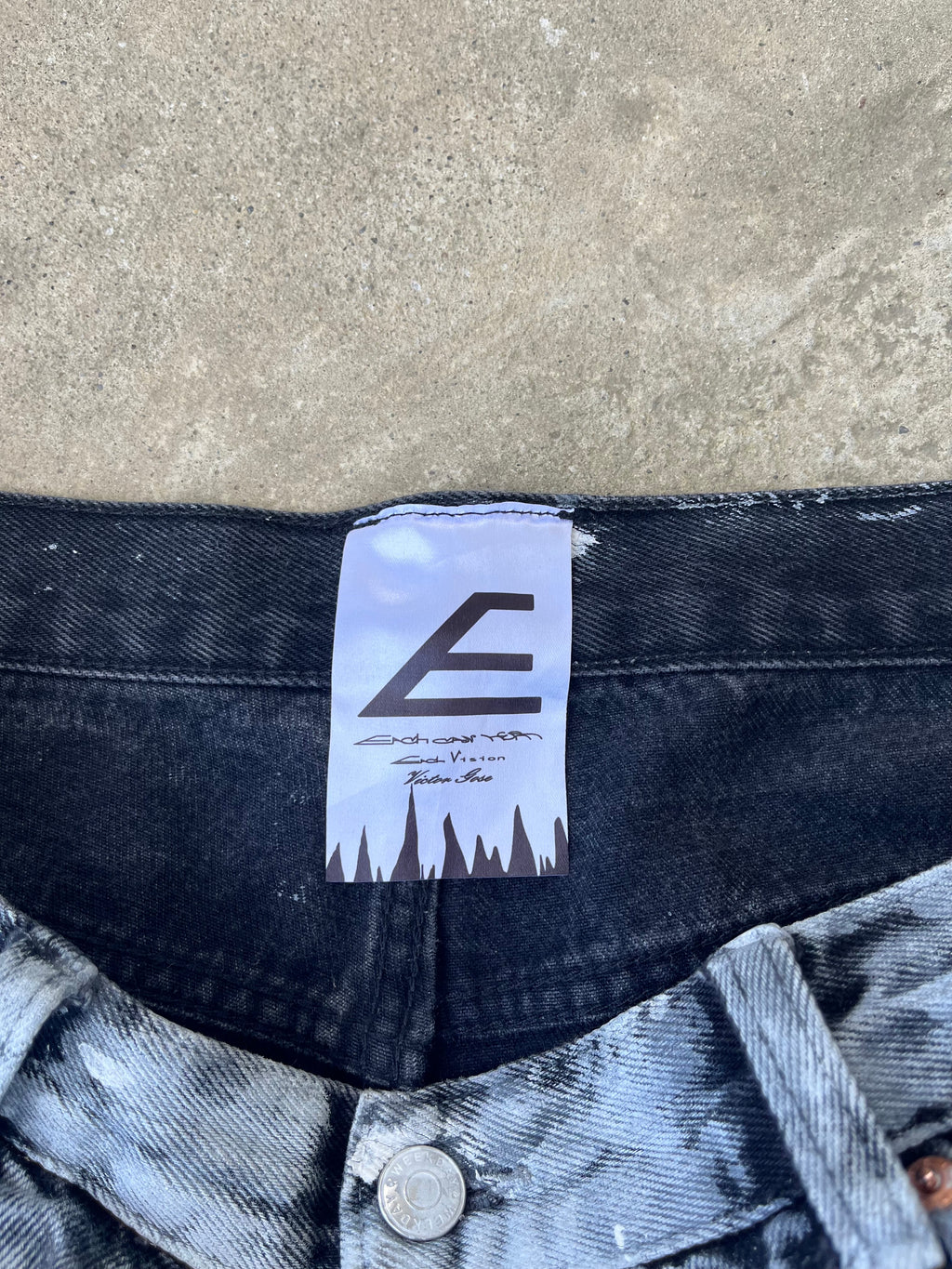 S/S 25 PrintedDenimJorts (Black&White)