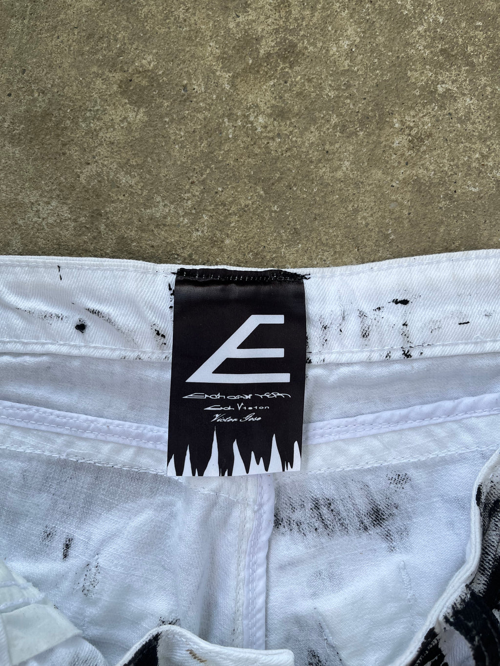 S/S 25 PrintedDenimJorts (White)