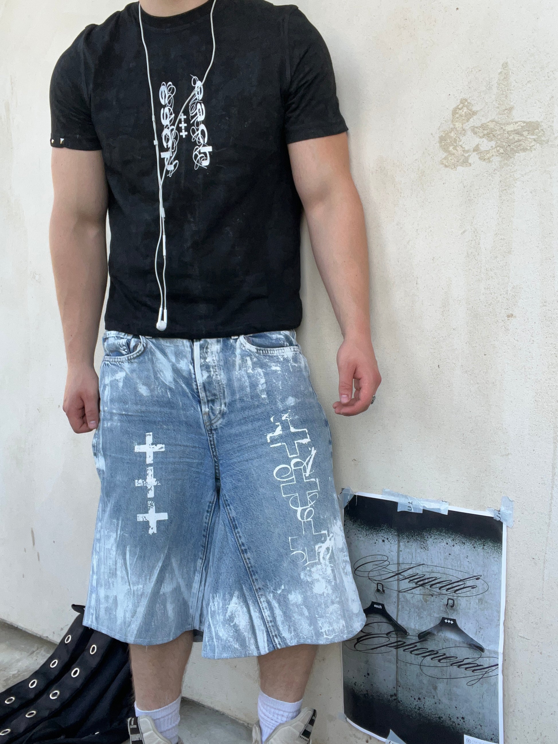 Printed BabyBlue jorts SS/26