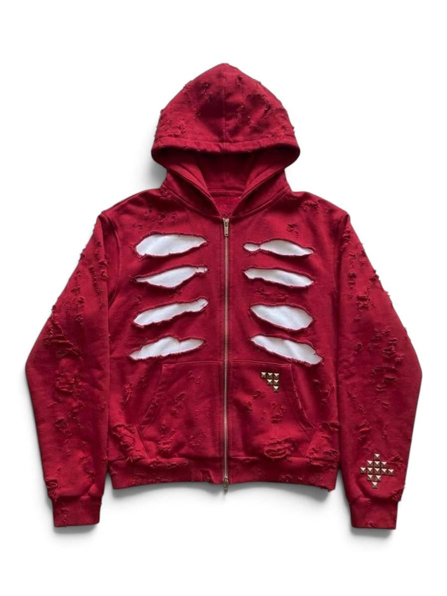 DistressZipHoodie FW/26