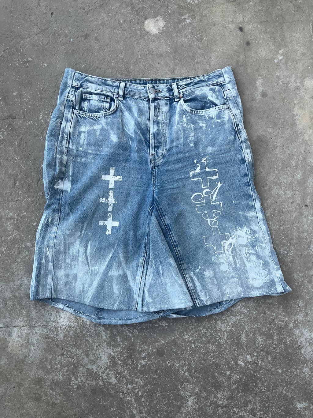 Printed BabyBlue jorts SS/26